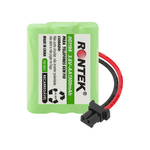 Bateria NiMh Para Telefone Sem Fio 3,6V 1300mAh 3xAA - Rontek