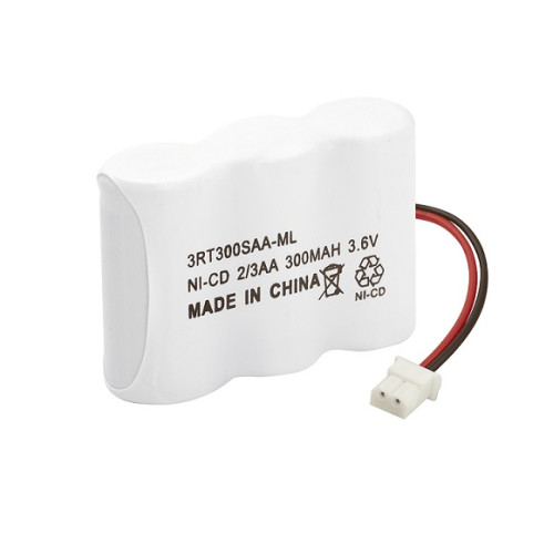 Bateria NiCd Para Telefone Sem Fio 3,6V 300mAh 3x2/3AA Molex