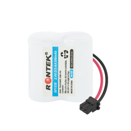 Bateria NiCd Para Telefone Sem Fio 2,4V 300mAh 2x2/3AA Mx M63