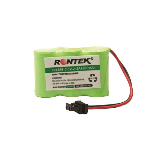 Bateria NiMh Para Telefone Sem Fio 3,6V 600mAh 3x2/3AA