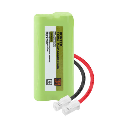 Bateria Para Telefone Sem Fio NiMh 2,4V 600mAh 2xAAA Conector Universal