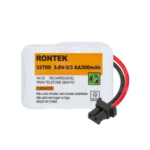 Bateria NiCd Para Telefone Sem Fio 3,6V 300mAh 3x2/3AA - Rontek