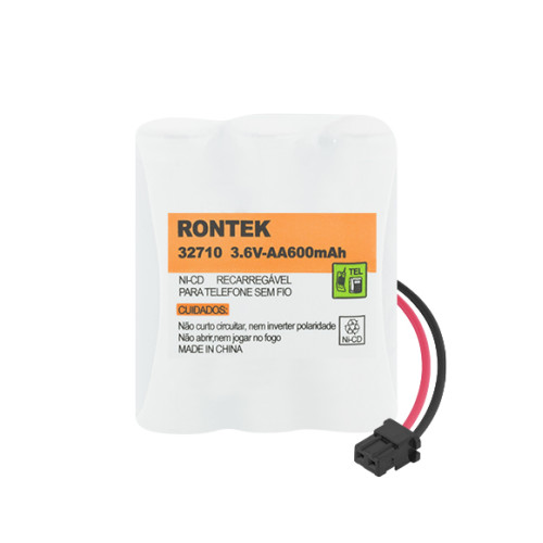 Bateria Recarregável NiCd P/telefoneSem Fio 3,6V 600mAh 3xAA Conector M63