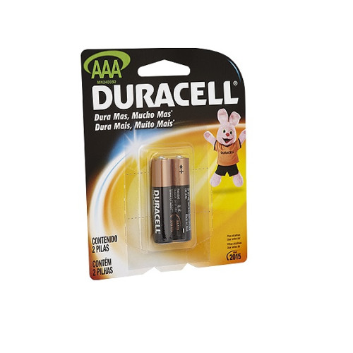 Pilha Alcalina Duracell AAA 1,5V - Blister C/ 2 Peças