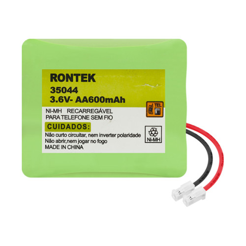 Bateria NiMh Para Telefone Sem Fio 3,6V 600mAh 3xAA Conector GP